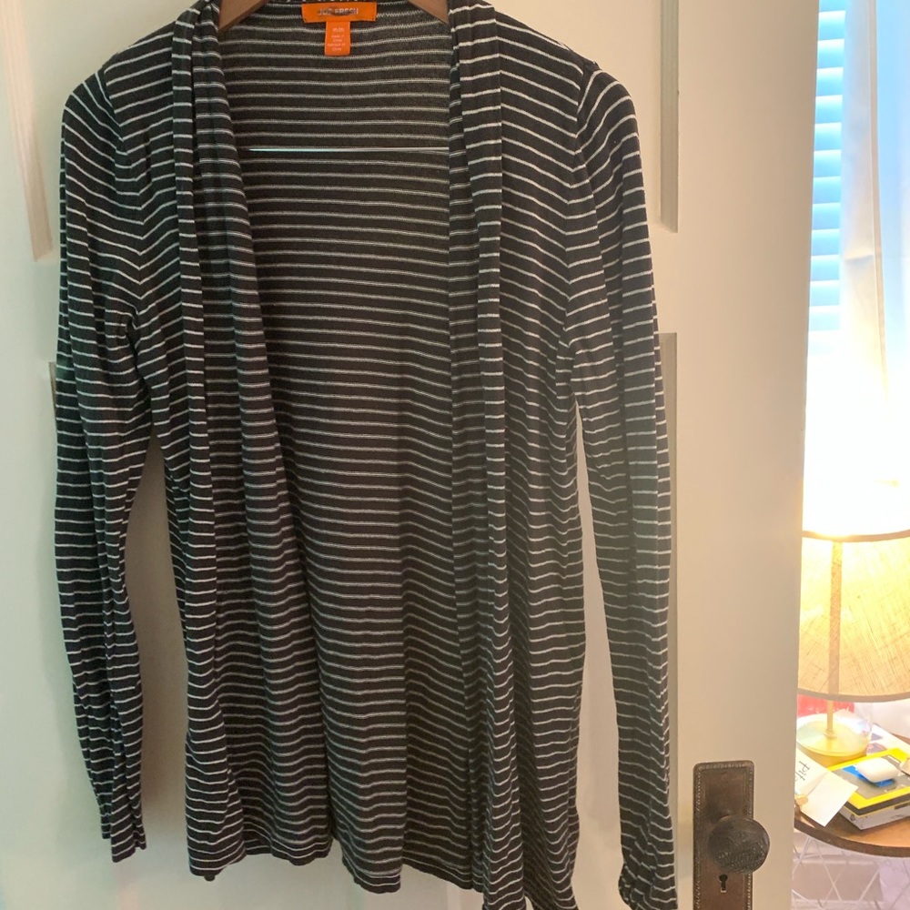 striped cardigan sweater